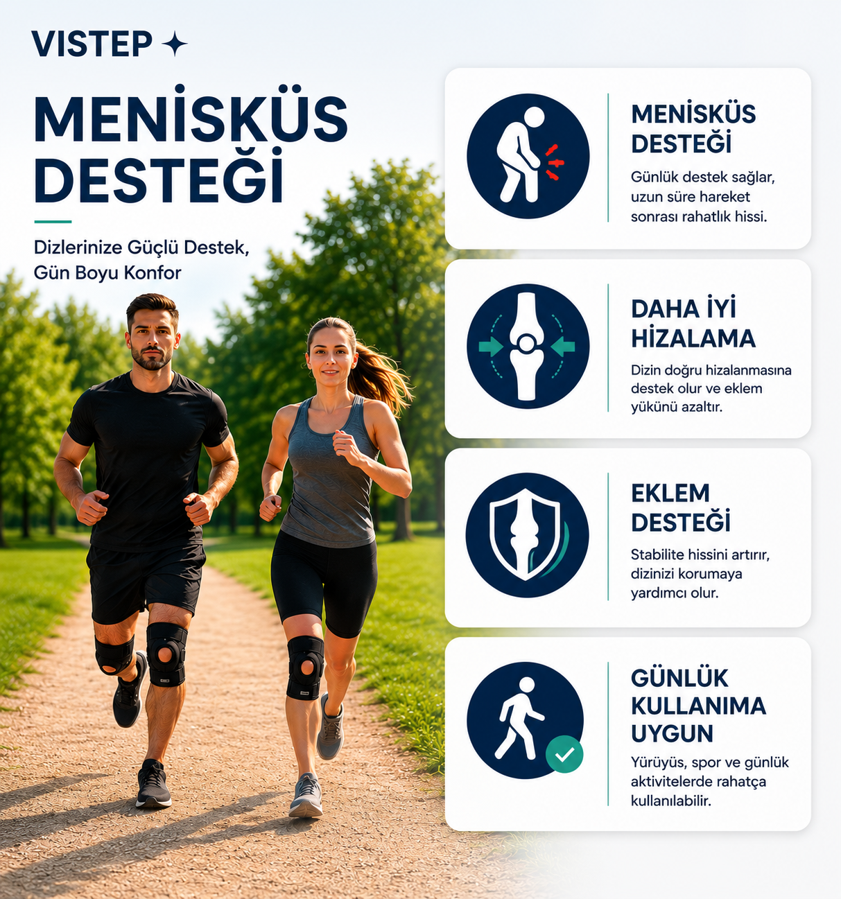 Vistep™ Menisküs Destek Dizliği